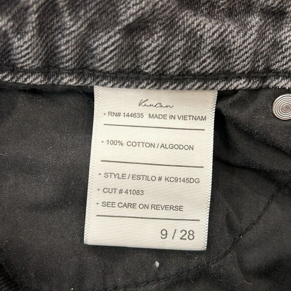 KanCan Black Jean Shorts Distressed Raw-Edge Hem - Picture 3 of 5